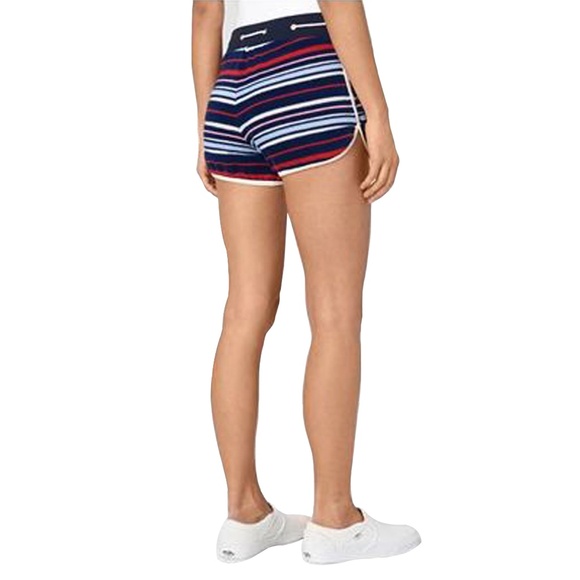 Juice Couture Microterry Burnout Stripe Shorts - Picture 3 of 5